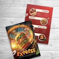 طراحی و چاپ منورستوران فست فودکافه/بنر/تراکت/پوستر