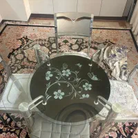 میز وصندلی گرد قابل شستشو