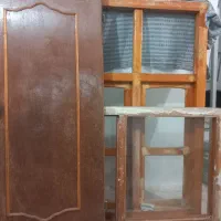 درب چوبی سالم  پنجره چوبی ابعاد ۲.۸۵در ۱.۸۵