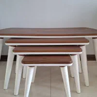 میز عسلی چوبی 4 تیکه تمیز و بدون ایراد