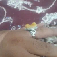 انگشتر عقیق بابا قوری دوچشم قدیمی و دست ساز