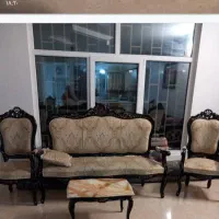 مبل ومیز نهار خوری استیل وراحتی ومیز جلو مبلی