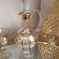 تنگ و سه تا گیلاس خوری طلا گوب اصل دست ساز قدیمی|کلکسیون اشیاء عتیقه|تهران, سلسبیل جنوبی|دیوار