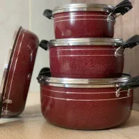 سرویس قابلمه هفت پارچه گرانیتی زنبوری