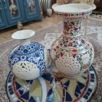 ۲ عدد گلدان ژاپنی  مدل تپل  بسیاز زیبا مارکدار