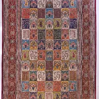 فرش ابریشم دستبافت گونه بارودا