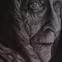 طراحی چهره سیاه قلم