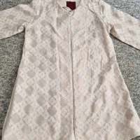 مانتو کتی کرم رنگ مزون دوز 38 تا 42