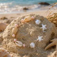 دستبند پینترستی صدف ساحلی