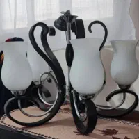 لوستر چوبی ۵ حبابه