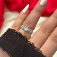 انگشتر جواهر نقره اصلی کد ۱۳