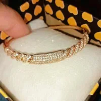 دستبند ژوپینگ فول نگین  آب طلا خورده نونونو|بدلیجات|همدان, |دیوار