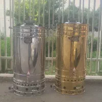 سماور هیئتی استیل بزرگ سایز ۱۰۰،۸۰و۱۲۰ لیتری