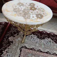 1عدد میز جلو مبلی برنز با سنگ مرمر و 2عدد عسلی|مبلمان خانگی و میز عسلی|ری, دولت‌آباد|دیوار