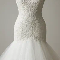 لباس عروس مزون دوزی مدل ماهی یکبار استفاده شده|لباس|رودسر, |دیوار