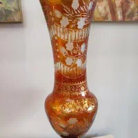 کریستال دو پوست طلا کوب ثابت گلدکیش رانر دیوار کوب|ظروف سرو و پذیرایی|تهران, سردارجنگل|دیوار