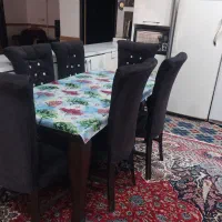 میز نهار خوری شش نفره کار کرده|میز و صندلی غذاخوری|کنگاور, |دیوار