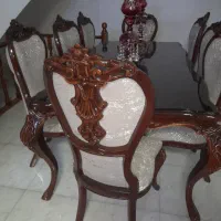 سرویس مبلمان و ناهاخوری چوب راش درجه یک درحدنو