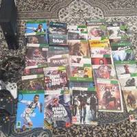 ایکس باکس360 Xbox360 دو دسته همراه۶۰ بازی و هدفون