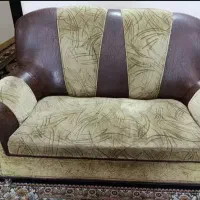 مبل ترکیب چرم و پارچه