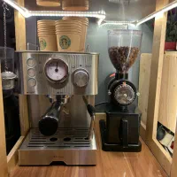 اسپرسوساز مباشی به همراه آسیاب