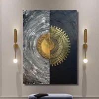 تابلو ورق طلا و کریستال برجسته