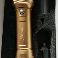 چراغ قوه پلیسی فلزی رنگ طلایی