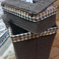 سطل و جای دستمال کاغذی حصیری|صنایع دستی و سایر لوازم تزئینی|قم, بنیاد|دیوار