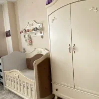 تخت وکمد وشلف تمام چوب کودک