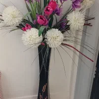 گل مصنوعی  با گلدان