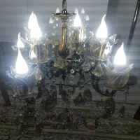 لوستر برنز 8شاخه|لوستر و چراغ آویز|قدس, شهر‌قدس|دیوار