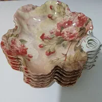 سرویس لمونژ کرم گل میخک|ظروف سرو و پذیرایی|تهران, مرزداران|دیوار