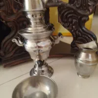سماور استیل  با پارچ و قوری مناسب دکور و سیسمونی