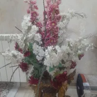 گل خارجی همراه گلدان|گل مصنوعی|گلستان (تهران), |دیوار