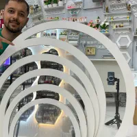 آینه PVC گرد با شلف ضدآب کاربردی و قابل شستشو