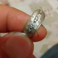 انگشتر نقره و الماس باستانی.