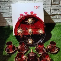 سرویس چای‌خوری ۱۵ پارچه شاه عباسی / دکوری و شیک