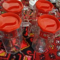 پارچ شیشه ای،استکان،قوری،قندان چینی