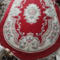 دوتا فرش بیضی گل برجسته