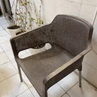 صندلی کافه پایه فلزی طرح حصیری