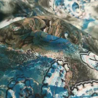 دو قواره چادری مجلسی نقره کوب و طلاکوب