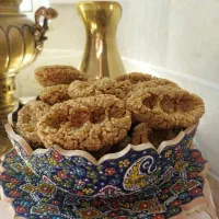 ترخینه با سبزی محلی تره کوهی