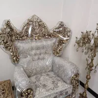 مبل سلطنتی طلایی. طوسی 9 نفره|مبلمان خانگی و میز عسلی|رباطکریم, رباطکریم|دیوار