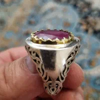انگشتر نقره مردانه  با یاقوت قرمز بوزن 33.99|جواهرات|تهران, تهران پارس|دیوار