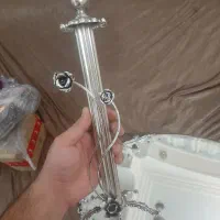 آیینه شمعدان آبکاری نقره سیاه قلم