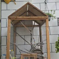 قفس چوبی و آهنی مخصوص طوطی