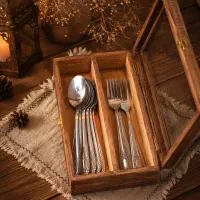 جا قاشقی،جا کاردی،تیبگ،باکس چوبی درشیشه ای،در چوبی