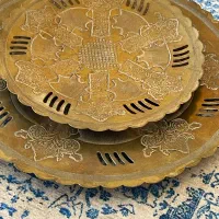ظروف برنجی و گلدان های گل مرغی قدیمی|کلکسیون اشیاء عتیقه|تهران, سید خندان (جلفا)|دیوار