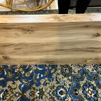 شلف ام دی اف طرح چوب طناب کنفی|کتابخانه، شلف، قفسههای دیواری|قم, شهرک قدس|دیوار