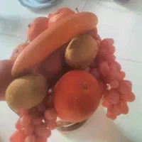 میوه مصنوعی با ظرف میوه خوری